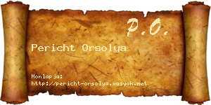 Pericht Orsolya névjegykártya